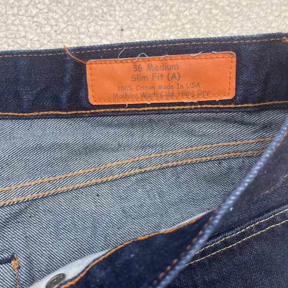 Jean Shop Selvedge Denim Jeans Slim Fit Mens Size 36x30 • MINT CONDITION - Picture 9 of 12